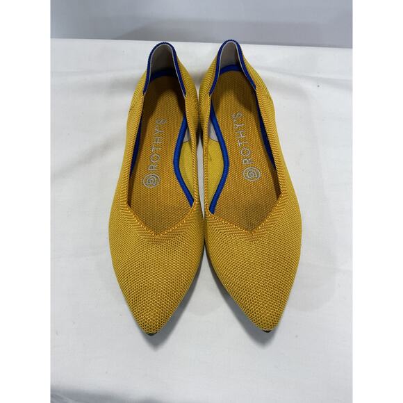 Rothy's 'The Point' Yellow Flats Size 8 - Picture 2 of 5